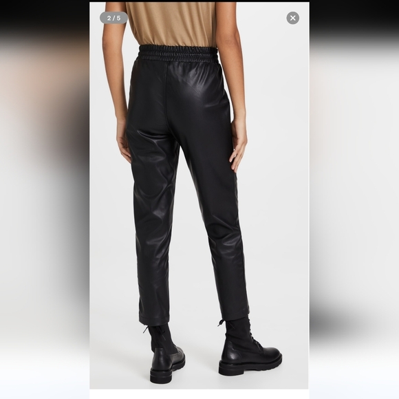 Rails Jayden Vegan Leather Elastic Waist High Rise Pants Womens Sz L - Picture 2 of 5